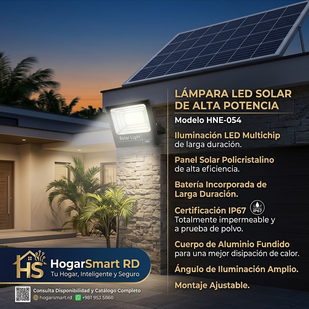 LÁMPARA LED SOLAR DE ALTA POTENCIA Modelo HNE-054
