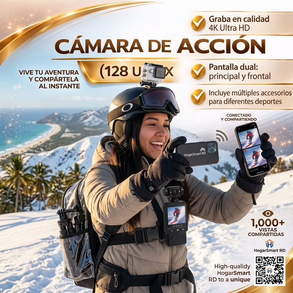 Cámara de Acción Multifunción 4K