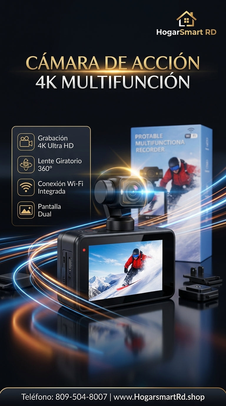 Cámara de Acción Multifunción 4K